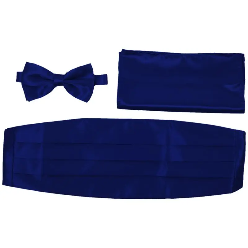 Атласный широкий пояс для смокинга + галстук-бабочка Hanky Набор выпускного вечера