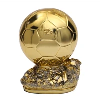 trophy figurines resin crafts desktop decorations golden sculpture football match resin globe award art for home r3955 nordic