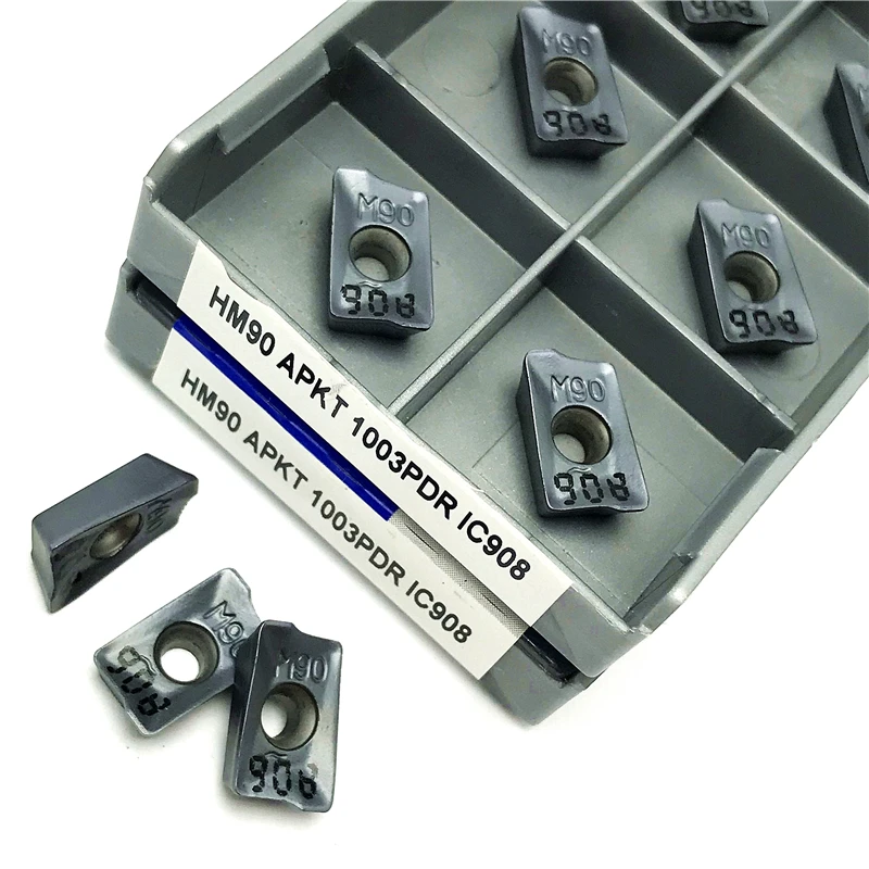 Индексируемая вставка для токарного станка с ЧПУ HM90 APKT1003 PDR IC908 высокое качество
