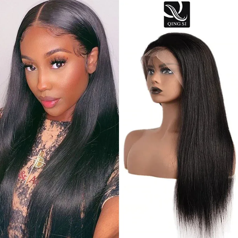 Парики из человеческих волос на сетке спереди 13 х4 для женщин бразильские прямые