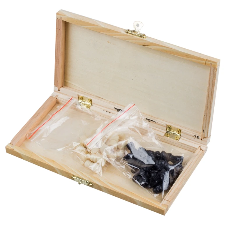 Складная деревянная шахматная доска Шахматный набор для путешествий с замком и