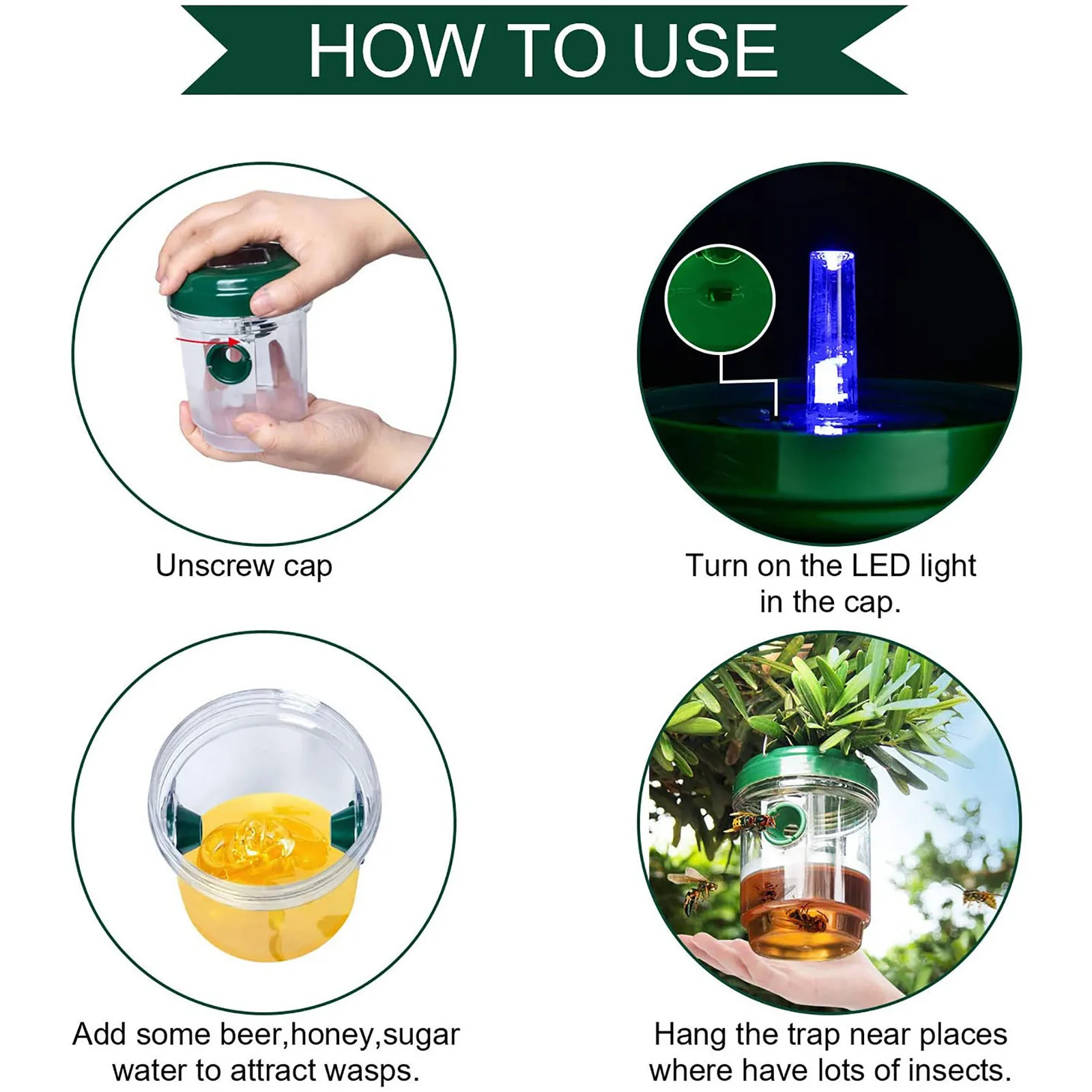 Ловушка для фруктов и мух садовая ловушка насекомых летающая пчела Hornet отходов