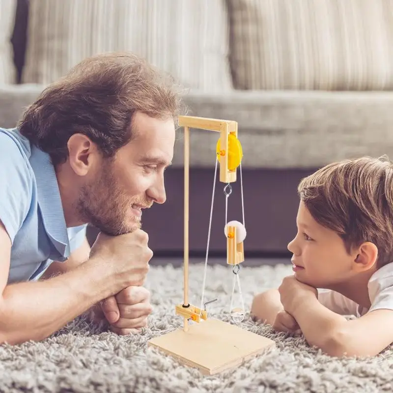 Детские деревянные Обучающие игрушки кран Сборная модель Сделай Сам научная для