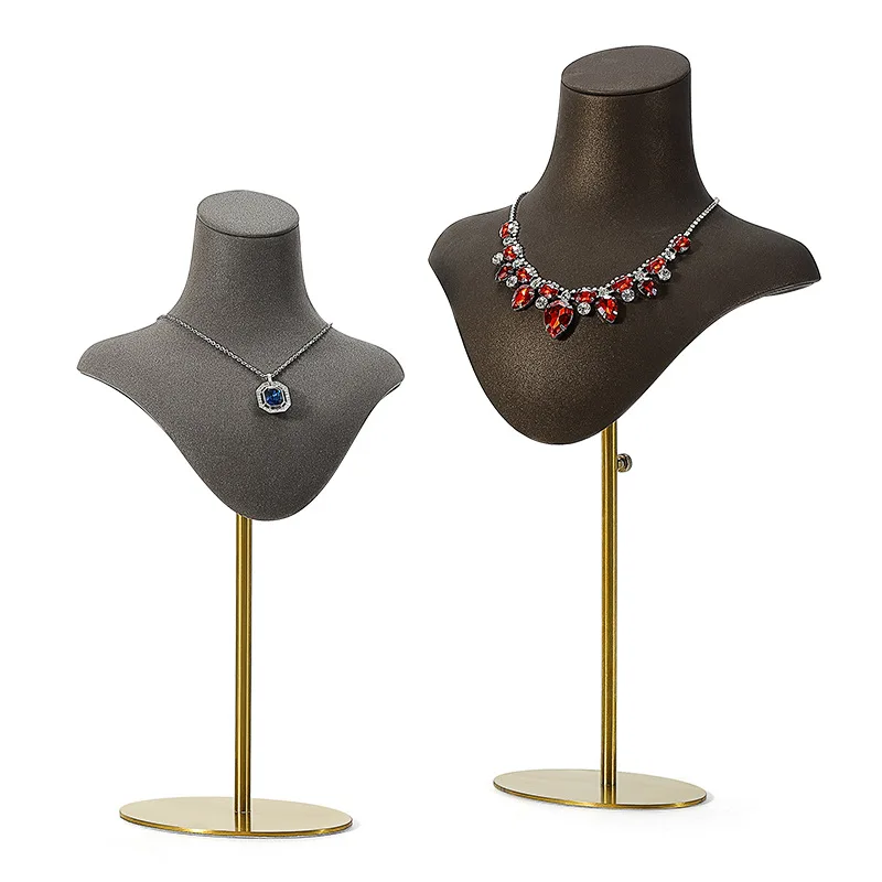 Metal portrait necklace model neck display stand pendant jewelry storage rack jewelry display props jewelry organizer
