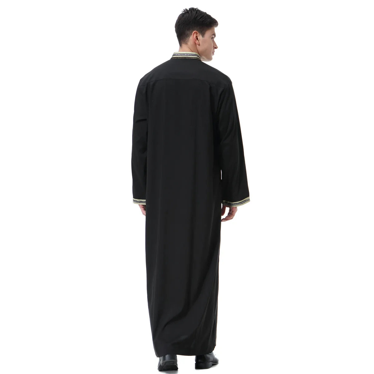 New Solid Arabic Long Robes For Men Saudi Arabia Jubba Thobe Kaftan Middle East Islamic Clothes Muslim Arab Abaya Dubai Dress