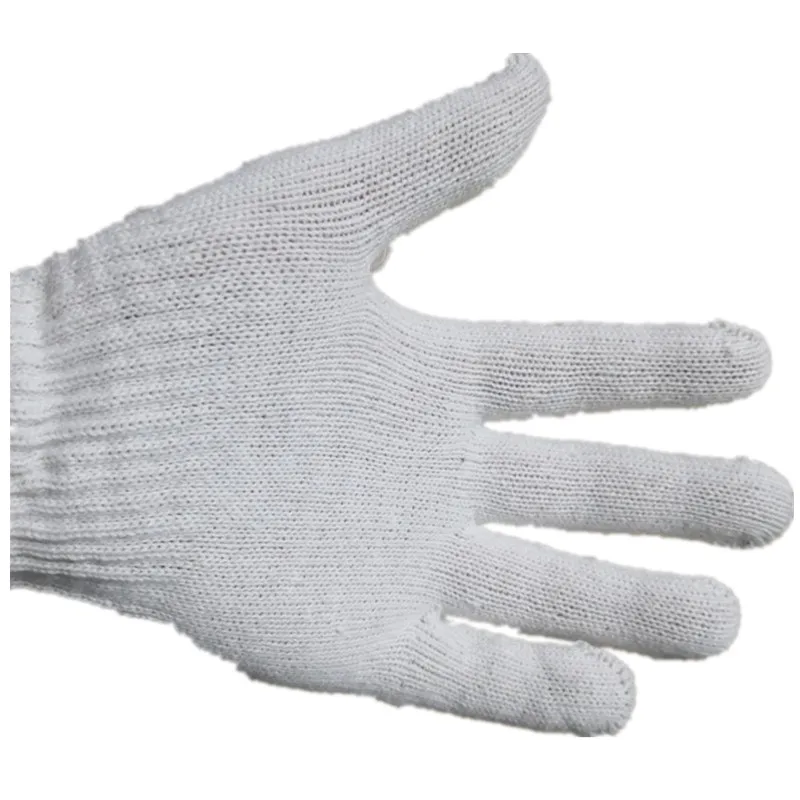 Рабочие перчатки из хлопчатобумажной пряжи белые рабочие для ремонта