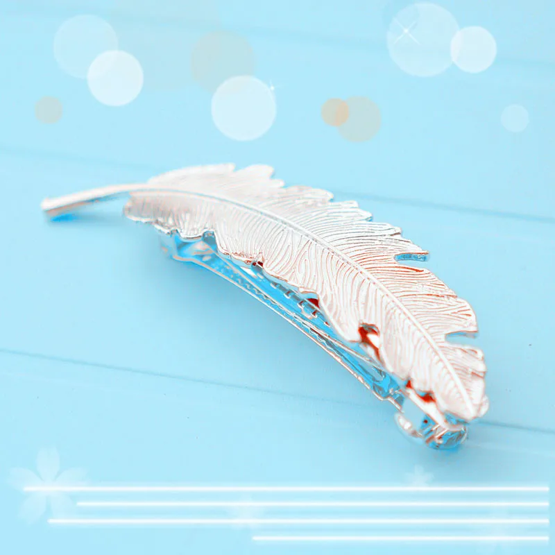 Morkopela 12 см большая металлическая заколка с листиками винтажная шпилька для волос