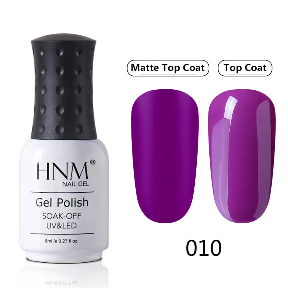 PP010 HNM Blue Purple Matte Effect Gel Nail Polish Need Matt Top Coat Base Semi Permanent UV LED Lamp Hybrid Varnishes Lacquer Gellak - Цвет: PP010