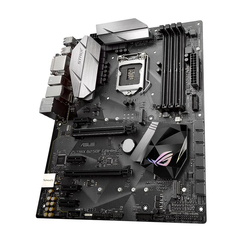 Материнская плата для б/у asus ROG STRIX B250F игровой настольный разъем LGA 1151 DDR4 B250 SATA3 USB3.0