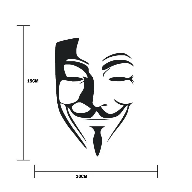 Забавная личность анонимная маска сексуальный человек Автомобильная Наклейка