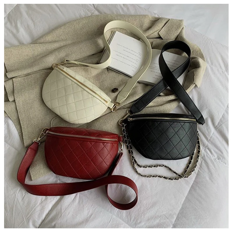 Женская сумка-мессенджер с цепочкой карманами | Багаж и сумки