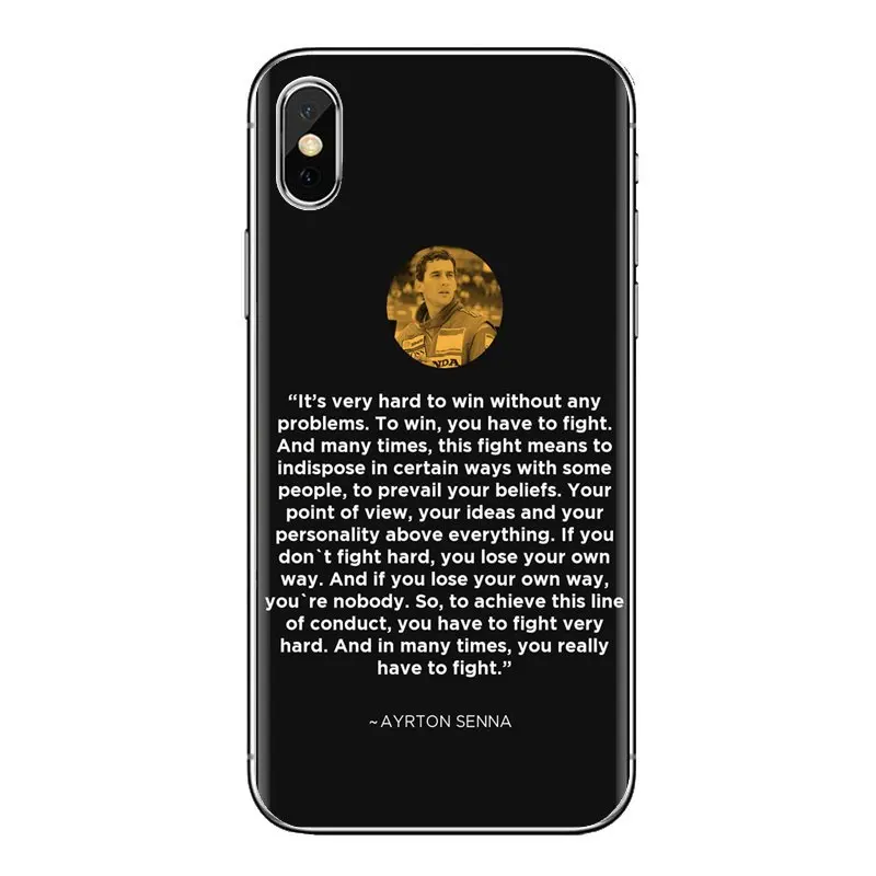 For Huawei Mate Honor 4C 5C 5X 6X 7 7A 7C 8 9 10 8C 8X 20 Lite Pro Ayrton Senna Drive Racing Star quote TPU Transparent Bag Case |