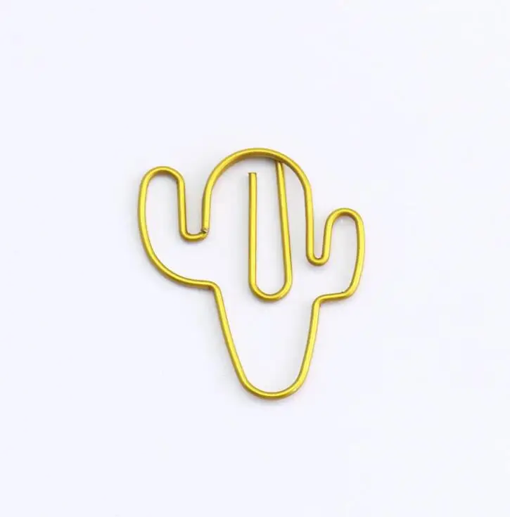 Новинка 2020 20 шт./лот золотой колокольчик С КАКТУСОМ зажим для бумаги