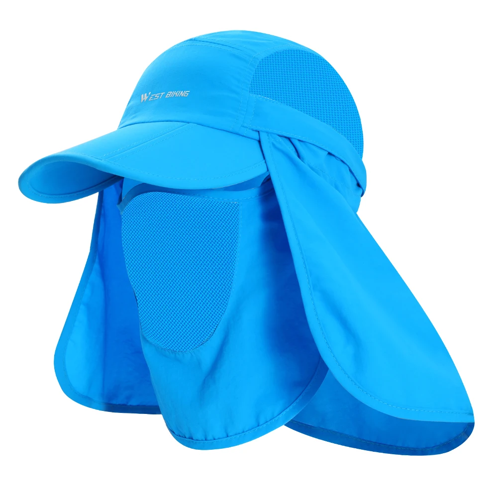 

WEST BIKING Fishing Sun Hat Fisherman Hat Outdoor Climbing UV Protection Caps Insect Hat Fishing Hat Bug Mesh Proof Cap
