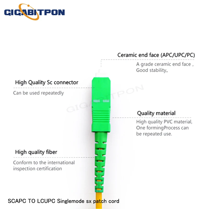 10pcs optical fiber jumper SC/APC-LC/UPC SM SX 2.0mm G652D optical fiber jumper 1m-20m