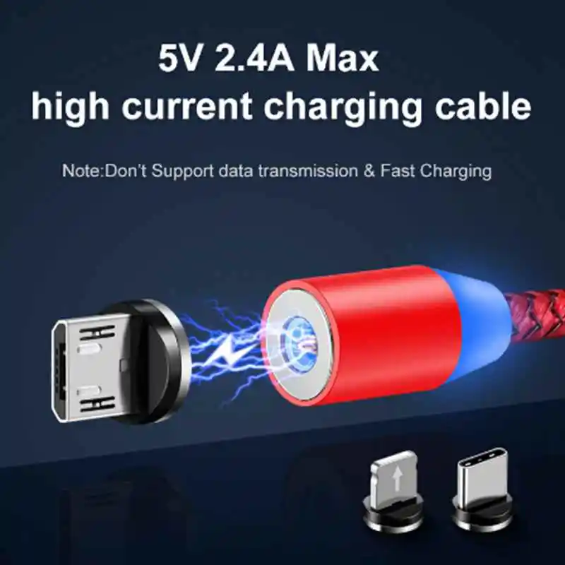 Магнитный Micro USB кабель для iPhone 12 11 8 Samsung Android Быстрая зарядка магнит Зарядное