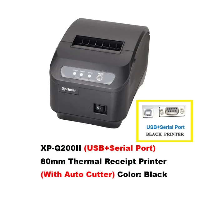XP-Q200II USB JEPOD XP-N160II Новое поступление 80 мм автоматический резак чековый принтер POS принтер USB/LAN/USB+ Bluetooth порты для молочного чая магазин - Цвет: XP-Q200II USB