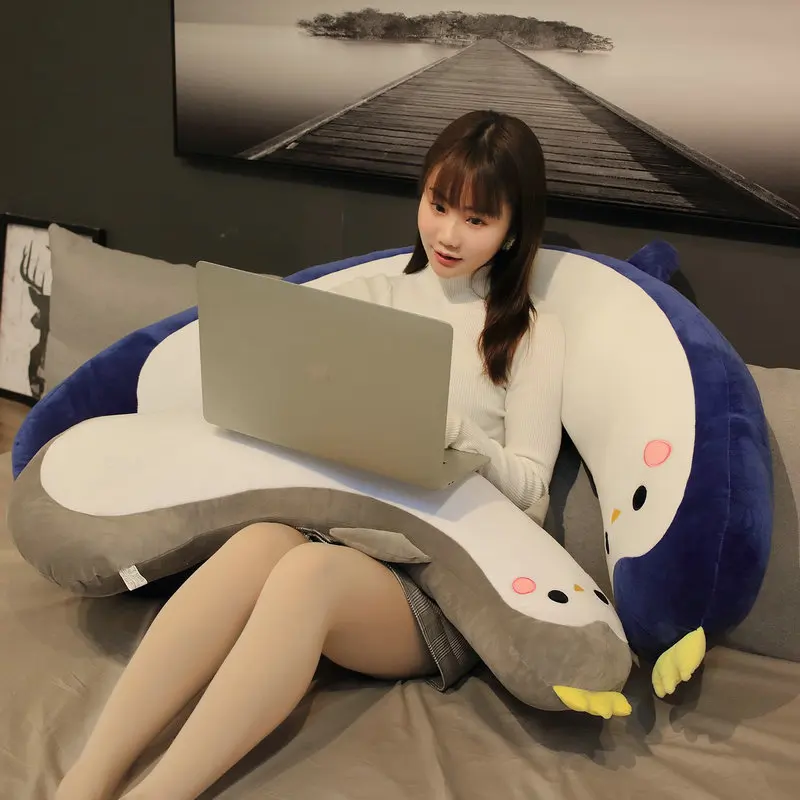 

Super Soft Cartoon enguin Pregnant pillow Washable Stuffed Pig Sleeping Pillow Dinosaur Bed Cushion decor TV pillow for Girl