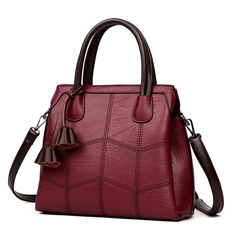 Bolsas Feminina, 3 основных сумки, дамские ручные сумки для женщин, дизайнерские сумки, высокое качество, кожаные роскошные сумки, женские сумки - Цвет: Red