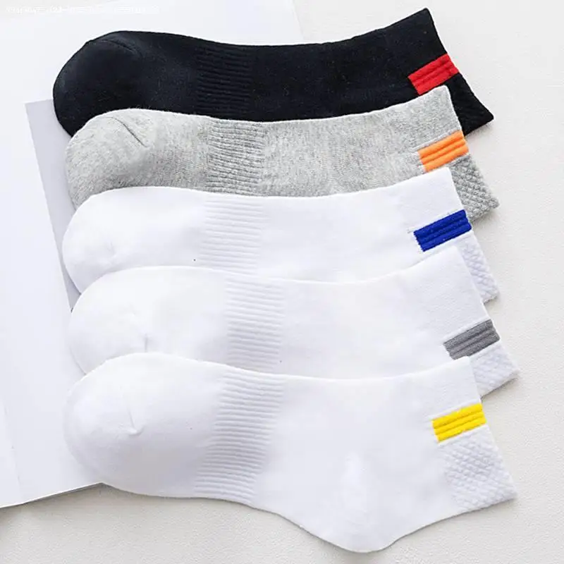 5pc hot sale simple men's cotton socks four seasons can wear sports socks street casual trend socks breathable comfortable socks
