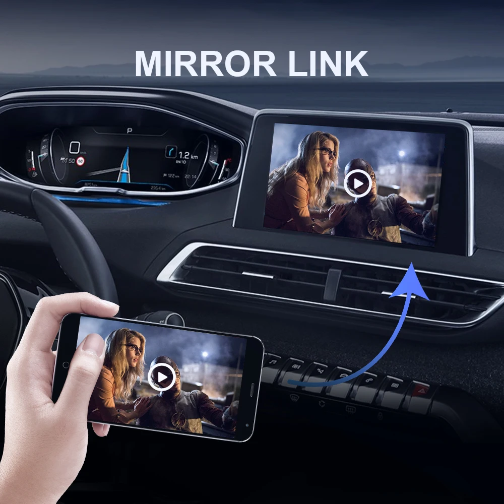 

ISUDAR For Apple Wireless Carplay Module For Peugeot & Citroen 308,408,C5,C6, C4,Sega,4008,5008 DS Android Auto Car Play Video