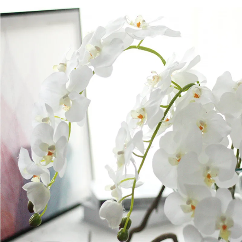 Kopen Elegant Simulatie Phalaenopsis Bloemen Diy Ornament Kunstmatige Vlinder Orchidee Zijde Bloem Boeket Bruiloft Woondecoratie