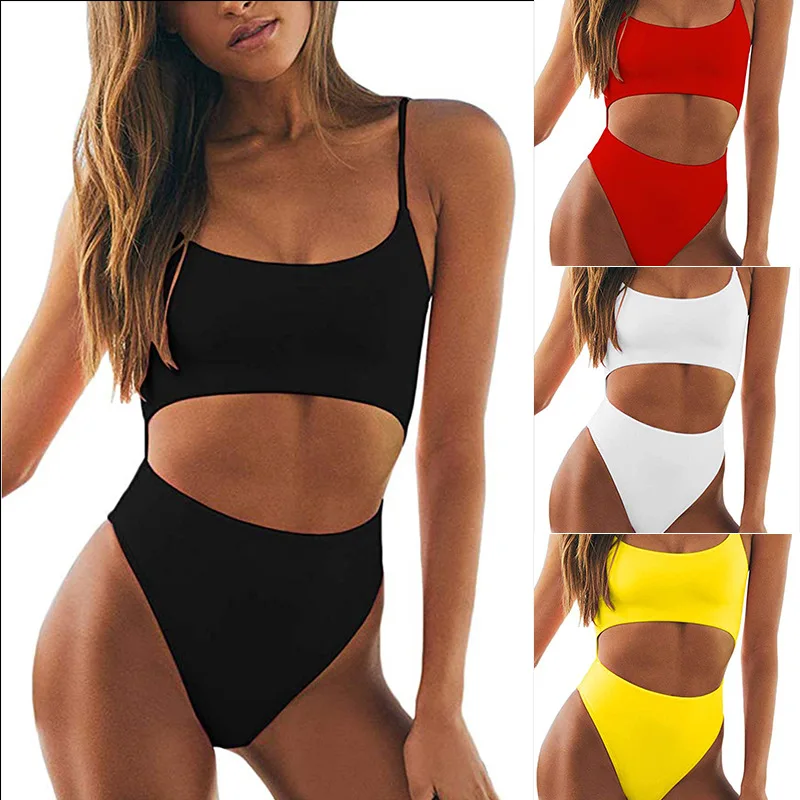 Новинка 2019 сексуальный цельный купальник женский монокини черный белый