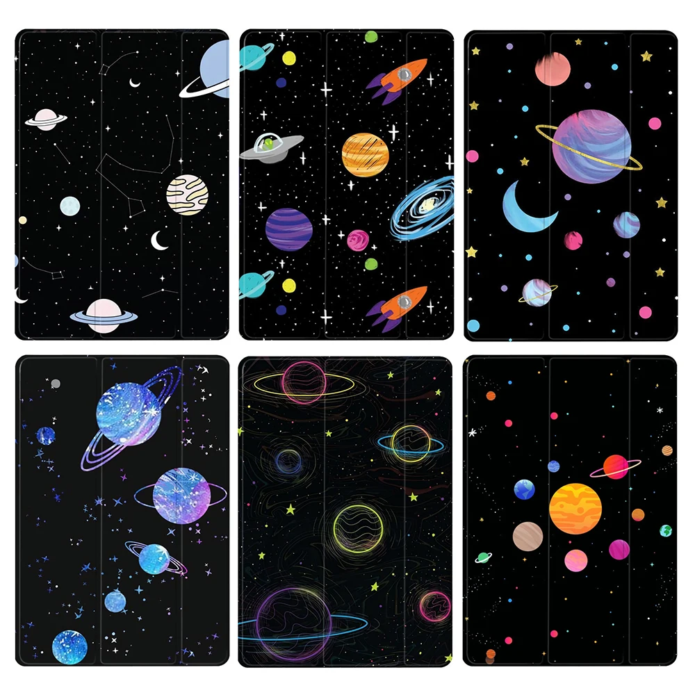 

Space Dream Silicone Sheath Soft Case For IPad Air 4 10.9 Inch Slim Lightweight Shell TPU Stand Cover Casing Trifold