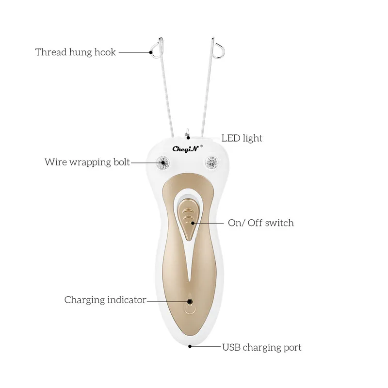 

Electric Skin Beauty Facial Hair Removal Defeatherer Cotton Thread Depilator Lady Shaver Face Hair Remover Beauty Care Tool