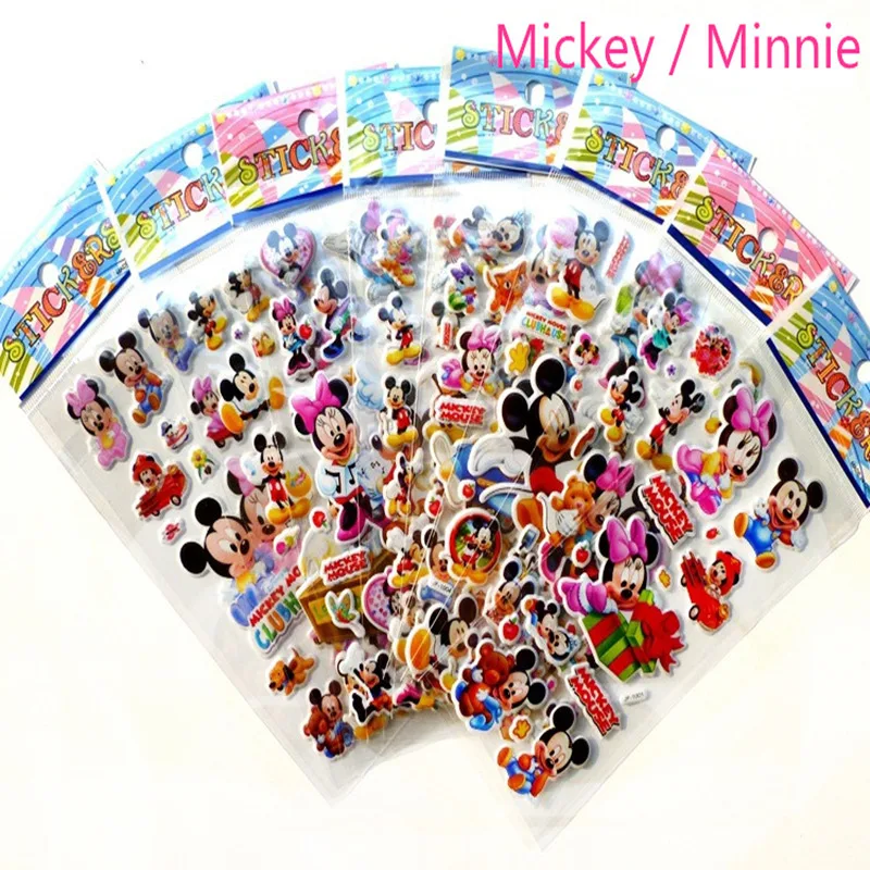 Pegatinas 3D de burbujas hinchadas para ni&ntilde;os, calcoman&iacute;as de dibujos animados de Peter Pan, Spiderman y Animal, pegatinas de PVC para &aacute;lbum de recortes, regalos para ni&ntilde;os, 10 hojas-3