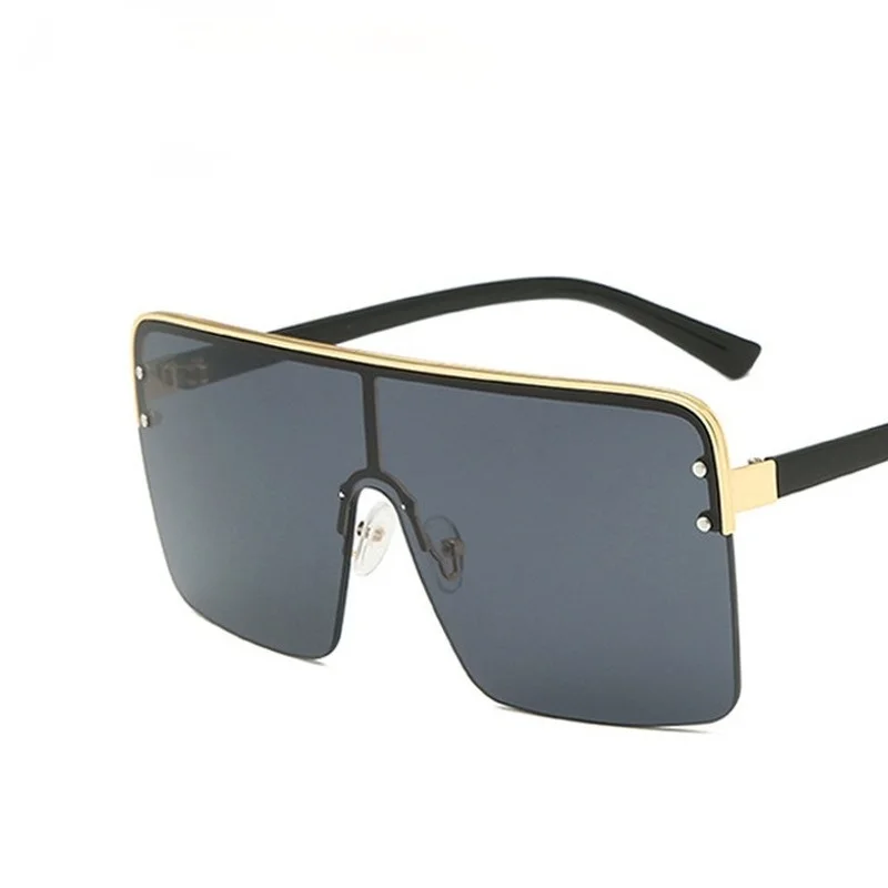 

One-piece Big Frame Sunglasses 2021 New Fashion Personality Wild Sun Glasses Trend Square Sunglasses