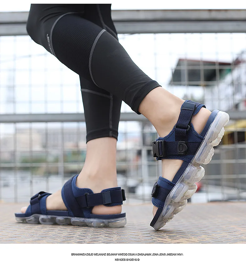 Мужские летние повседневные туфли для отдыха легкие сандалии с открытым носком