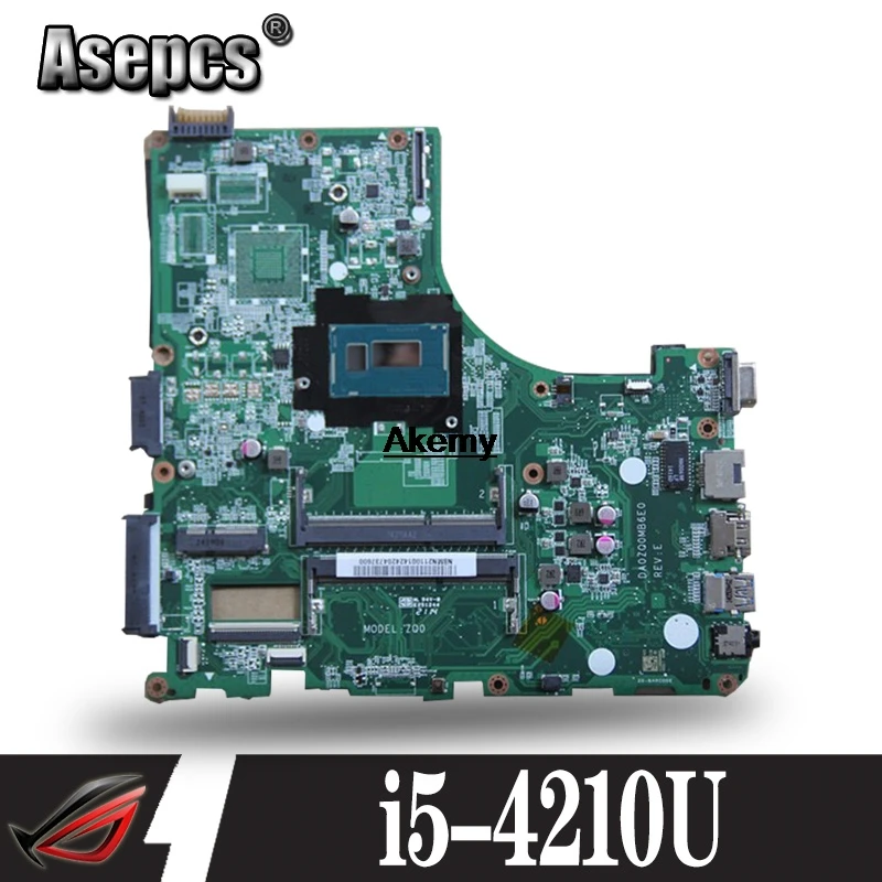 

For Acer V3-472 E5-471 E5-471G V3-472P Laptop motherboard DA0ZQ0MB6E0 with i5-4210U CPU Onboard 100% fully tested work perfect