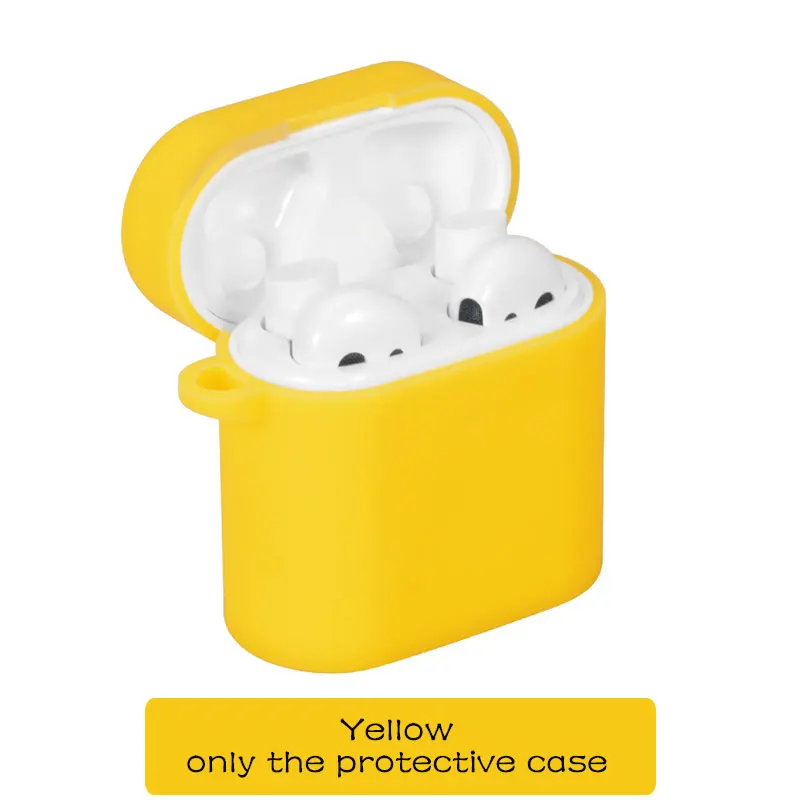 Yellow Силиконовый чехол для Xiaomi Airdots Pro 2 Беспроводная bluetooth-гарнитура защитный чехол с карабином rotection чехол для Air 2 - Цвет: Yellow