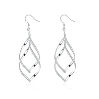 925 silver jewelry women high quality long earrings hanging drop earring jewelry gift for girls woman