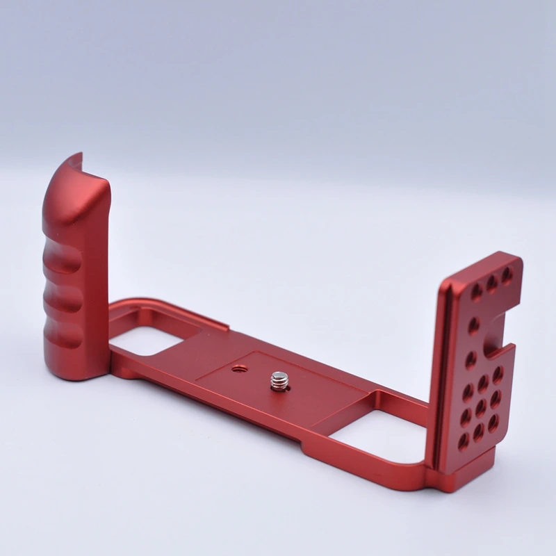 

2X Vertical Shoot Quick Release L Plate/ Bracket Hand Grip Holder for Fujifilm Fuji GFX 50R (Black&Red)