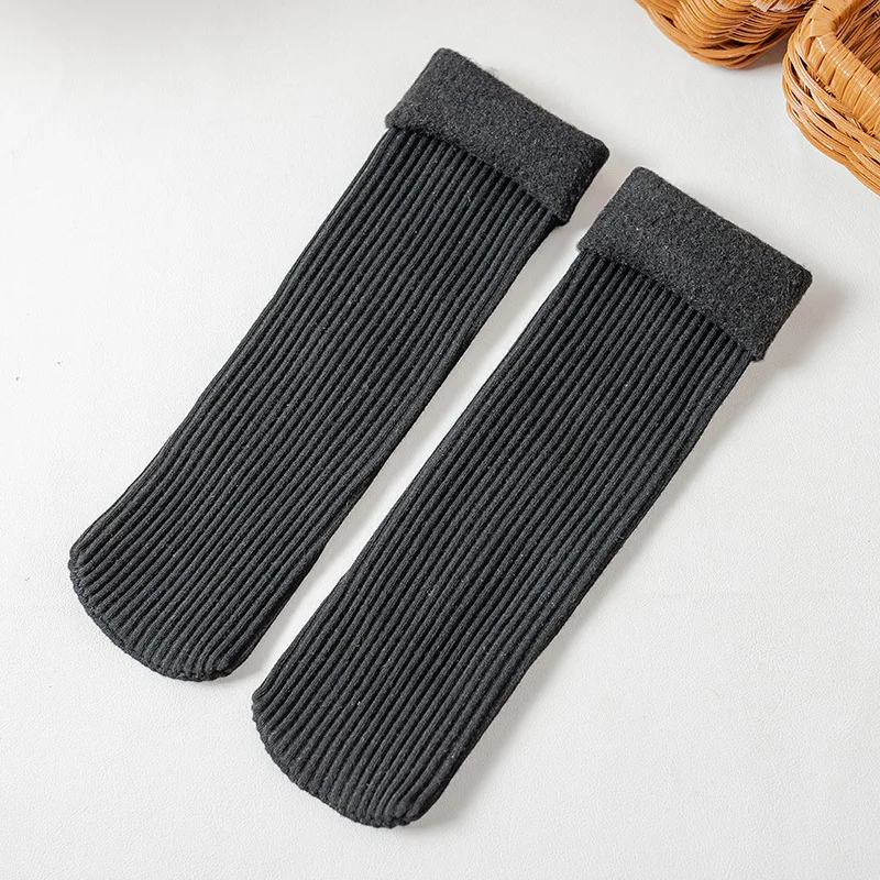 Носки женские хлопковые утепленные теплые короткие носки из овечьей шерсти с