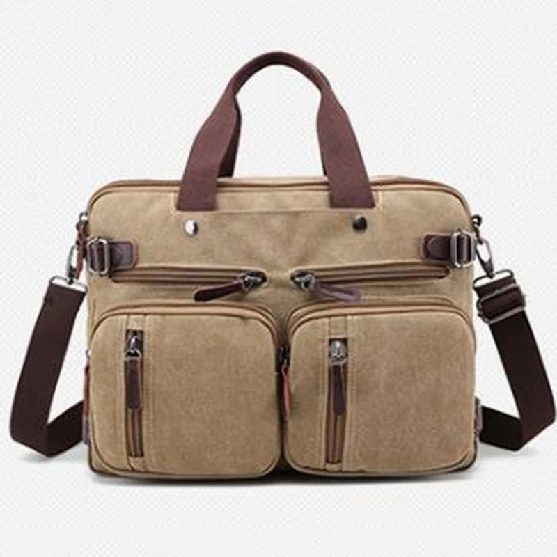 

Bags High Capacity Briefcase Handbag Canvas Laptop Bags Vintage Casual Travel Bag Male Shoulder Messenger Crossbody Bag