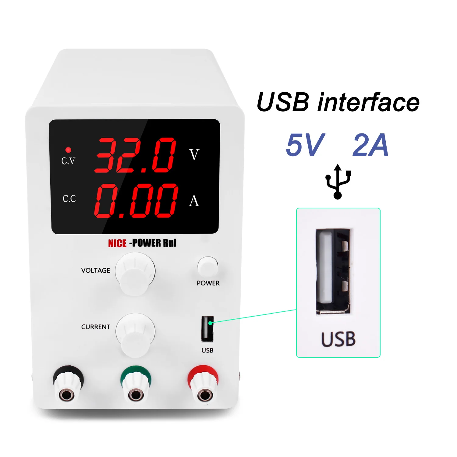 Wanptek 60V 5A DC Power Supply Adjustable Laboratory Power Source Digital 60 V For Phone Repair With Short Circuit Protection