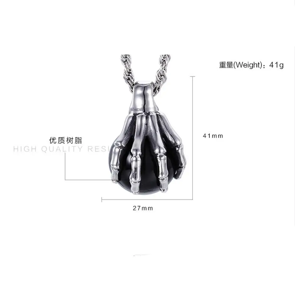 Цепочка мужская с подвеской в стиле хип-хоп ожерелье из нержавеющей стали 316L