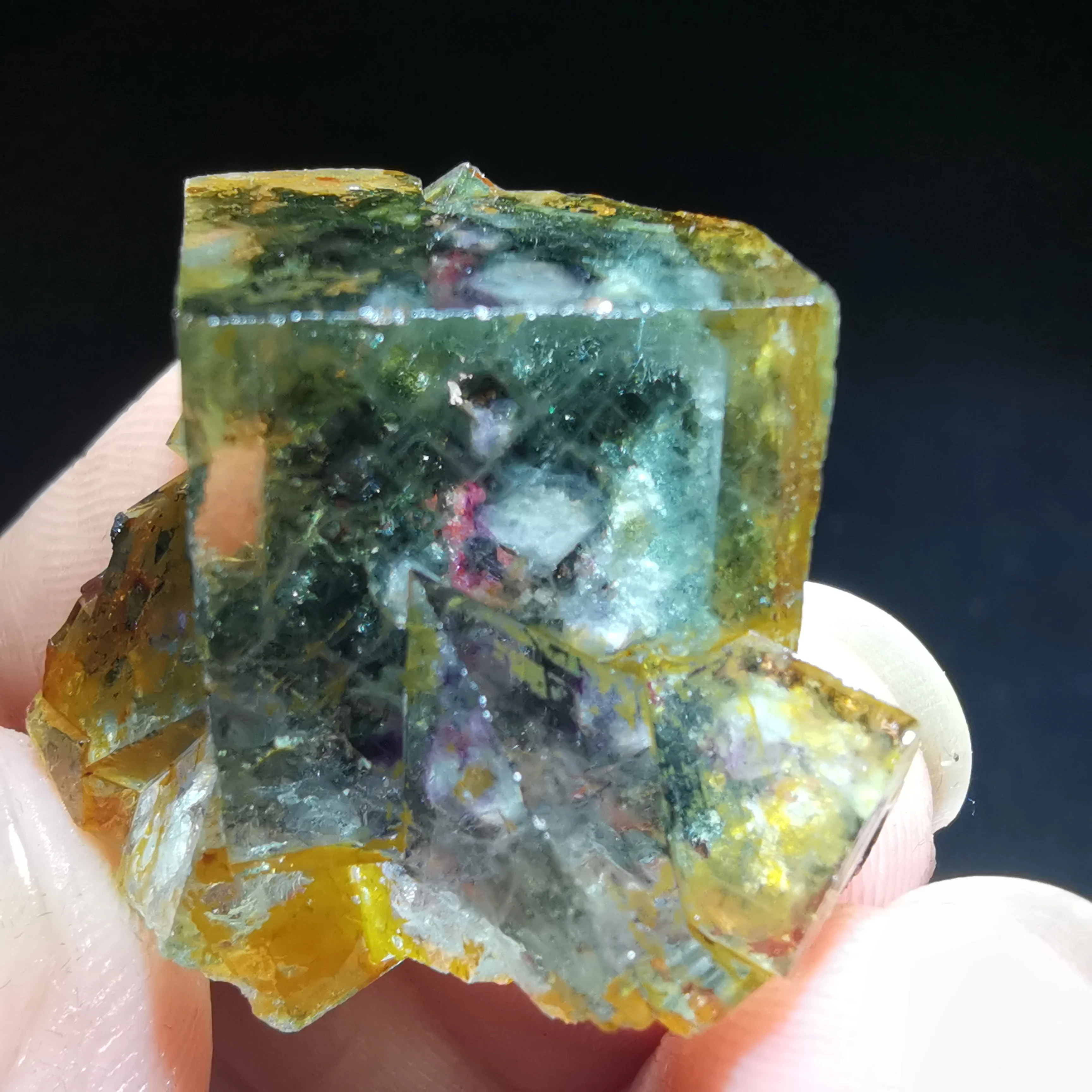 

9.5gNatural rare purple heart green fluorite cluster mineral specimen stone and CRYSTAL HEALING CRYSTAL QUARTZ GEM
