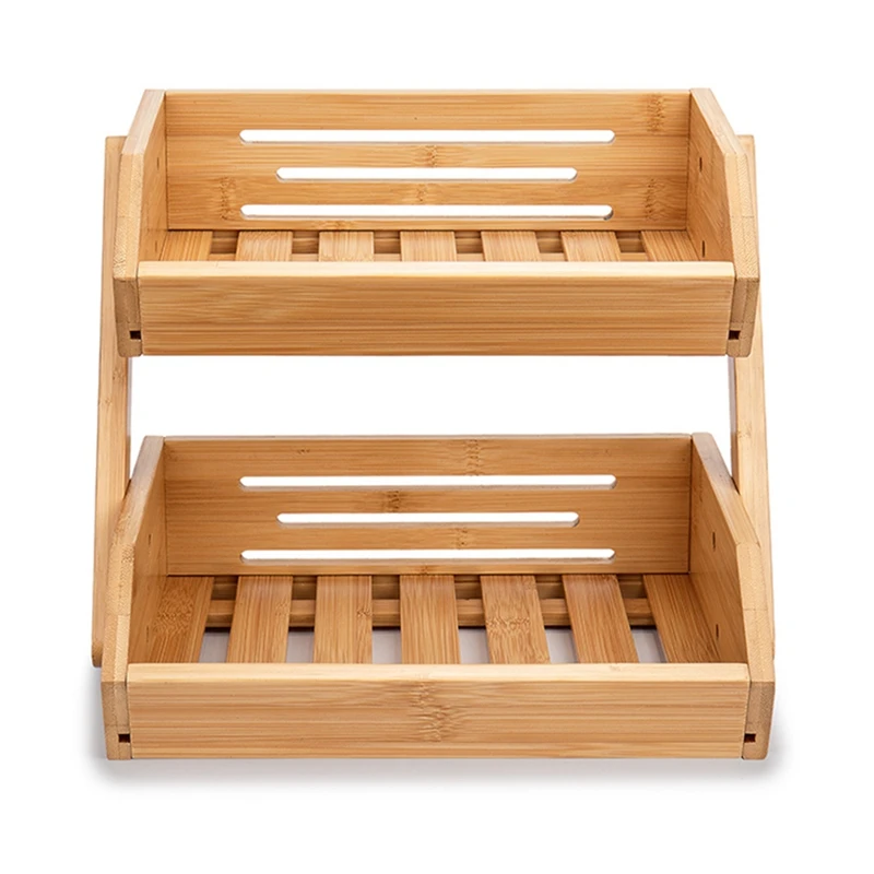 

Fruit Basket 2 Tier Storage Shelf Breathable Removable Food Container Kitchen Fresh Fruit Vegetable Accessories