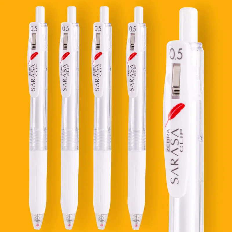 

ZEBRA JJ15 Gel Pen JJ99 Feather Limited Press Pen Student White Rod Black Pen 0.5mm ins Zebra Black Pen