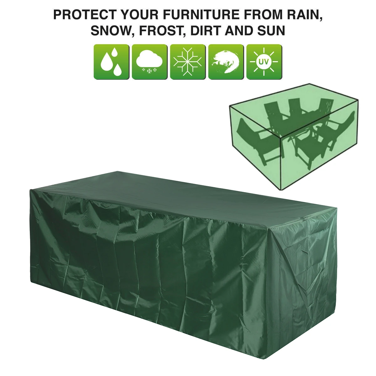 17 sizes waterproof outdoor patio garden furniture covers 210d rain snow chair covers sofa table chair dust proof cover green free global shipping