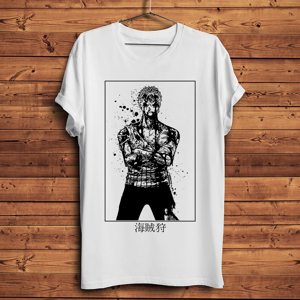 

Pirate Hunter Roronoa Zoro funny anime tshirt Men summer new White Casual short sleeve T Shirt Unisex manga streetwear tee