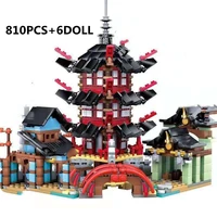 new 2021 temple of airjitzu ninja building blocks bricks compatible classic anime figure model%c2%a0toy for kids