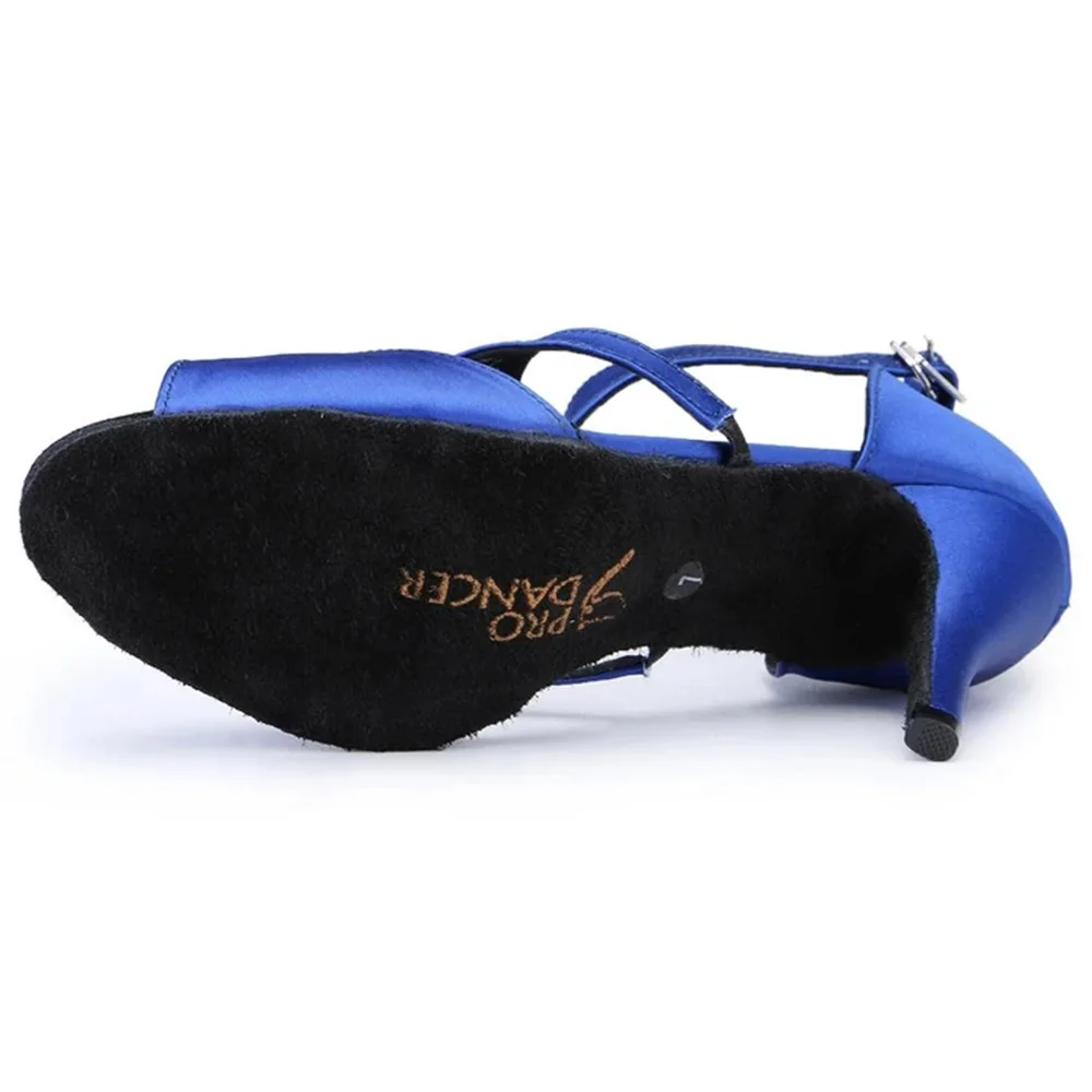 Hot Sale Women Latin BD Dance Shoes accessories 216 Satin Sandal Ladies Ballroom Dancing Shoes High Heel  Rhinestones Buckle