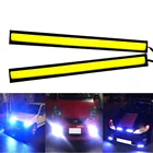 2 шт., двухрядные Противотуманные фары для автомобиля, 14 см, лампы дневного света, 60 светодиодов, 12 В