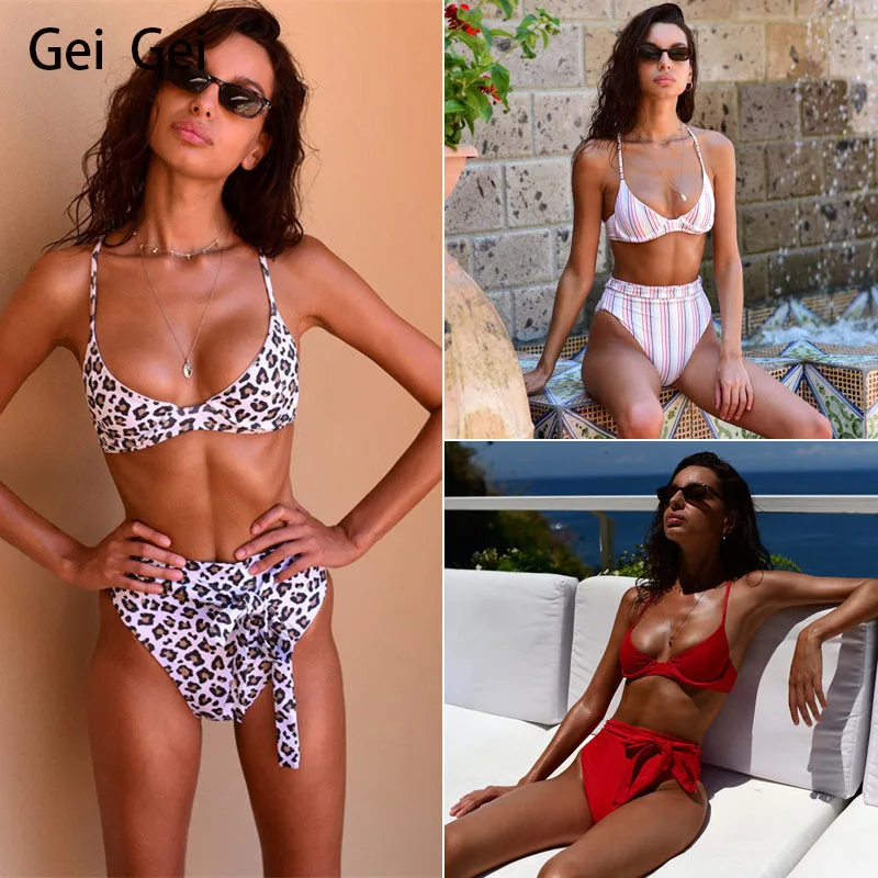 Купальник со стальным кольцом сексуальный женский комплект бикини 2020 летний