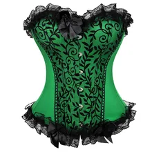 Corset gothique Sexy en dentelle pour femmes, tenue amincissante et sculptante, S 6XL  (4)